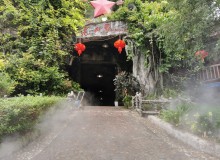 桂林兴安老山界山庄安装喷雾造景项目