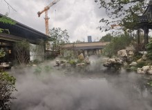 建发磐龙府营销中心喷雾造景案例完工