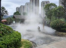 南昌半山温泉酒店安装喷雾造景，景观造雾系统